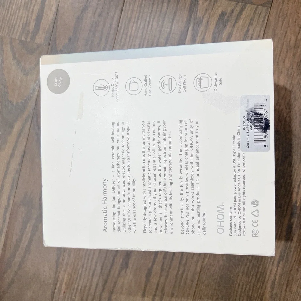 OHOM unity collection 4 Jun Self-heating Diffuser Bundle Set - Soft Gray - NEW